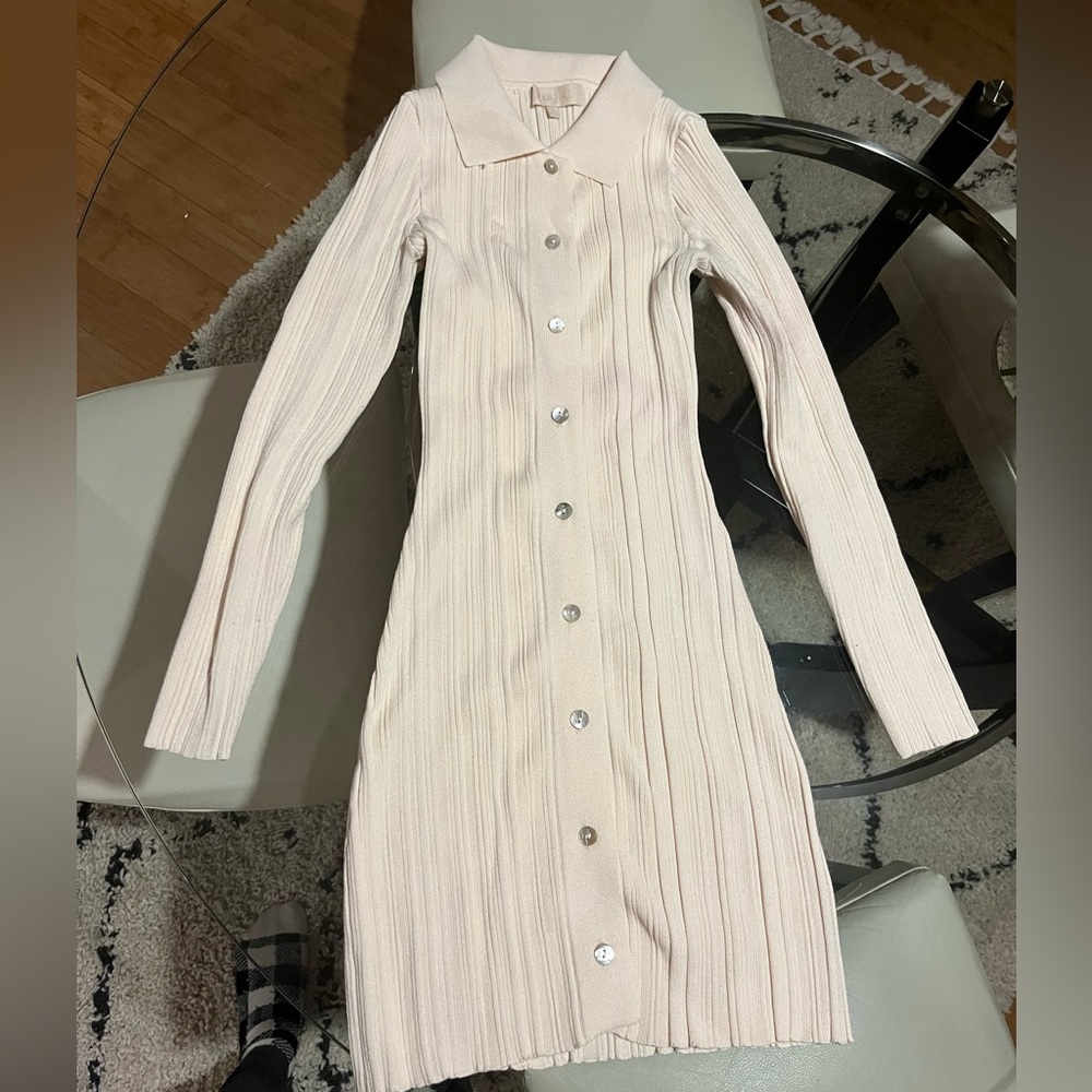 Meshki Ribbed Collared Sweater Dress